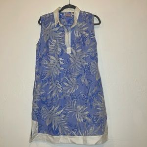 Tizzie, L, linen tropical dress